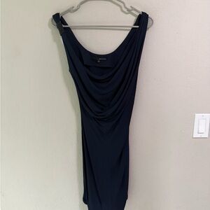 Jay Godfrey Navy Drape Neck Sleeveless Dress Size 6